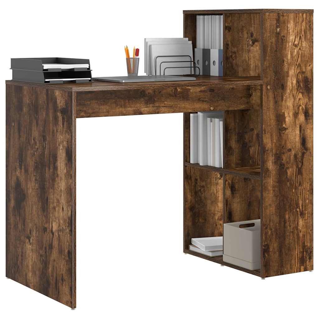 Schreibtisch mit Regal Geräucherte Eiche 108 x 55 x 103.5 cm