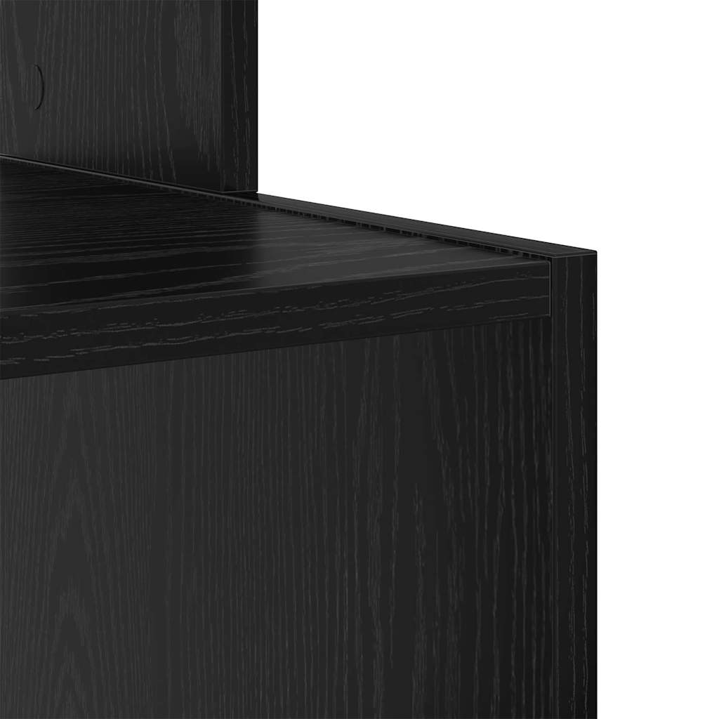 Schreibtisch mit Regal Schwarz Eichen-Optik 106 x 41 x 88.5 cm
