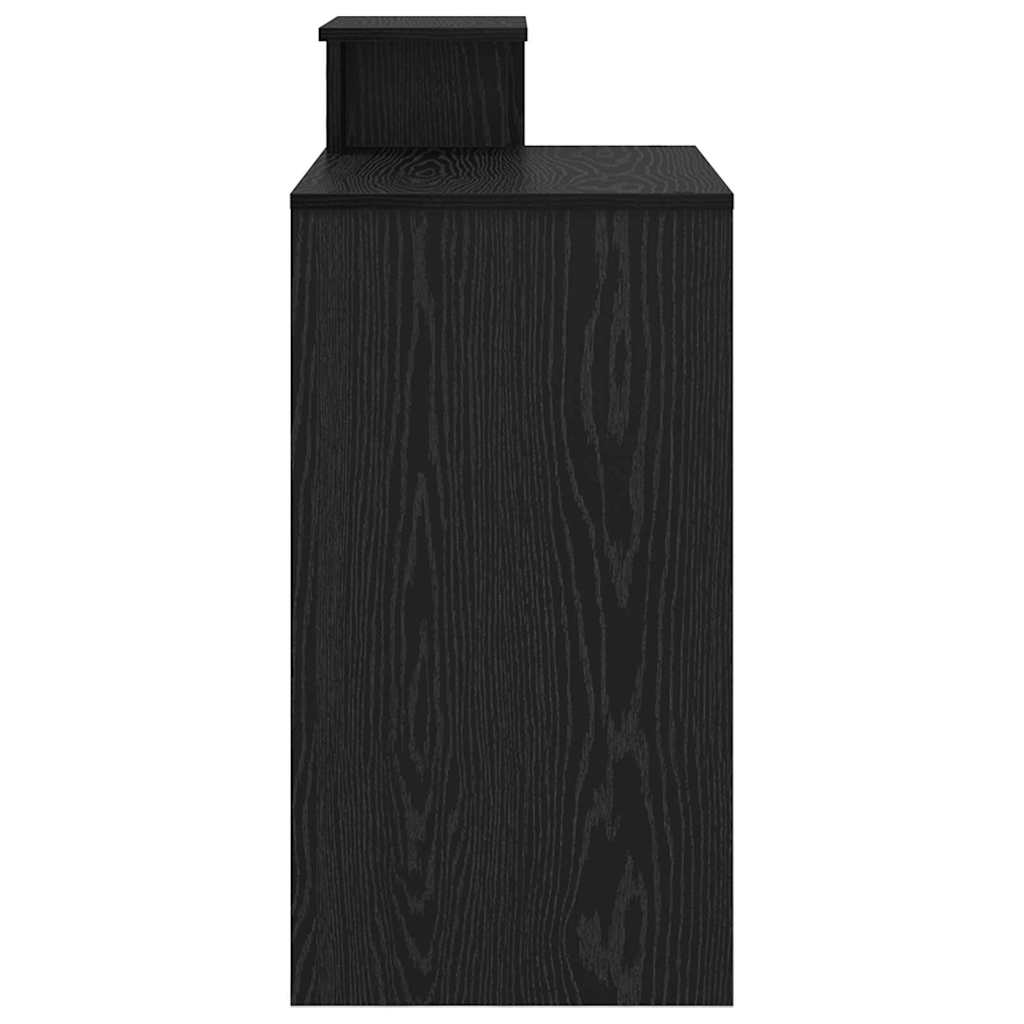 Schreibtisch mit Regal Schwarz Eichen-Optik 106 x 41 x 88.5 cm