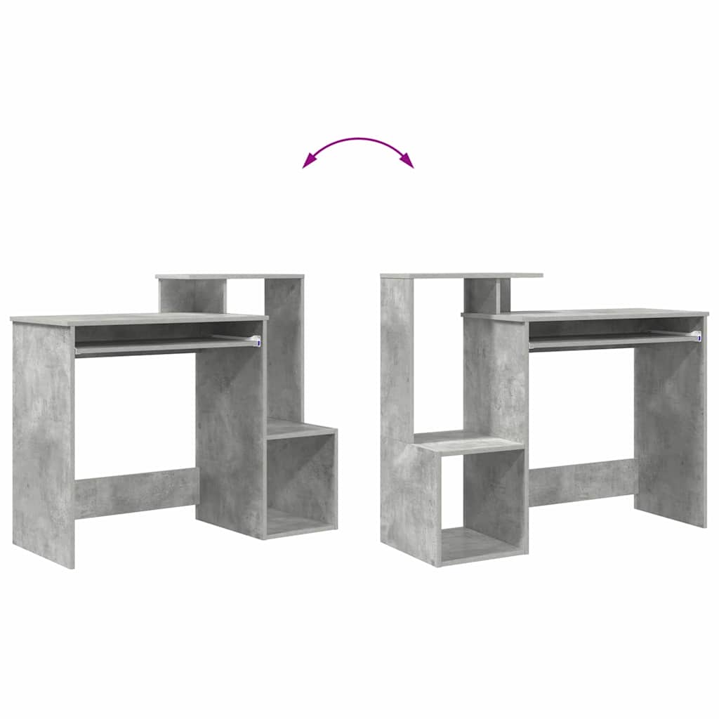 Schreibtisch Beton Grau 106 x 41 x 88.5 cm Holzwerkstoff