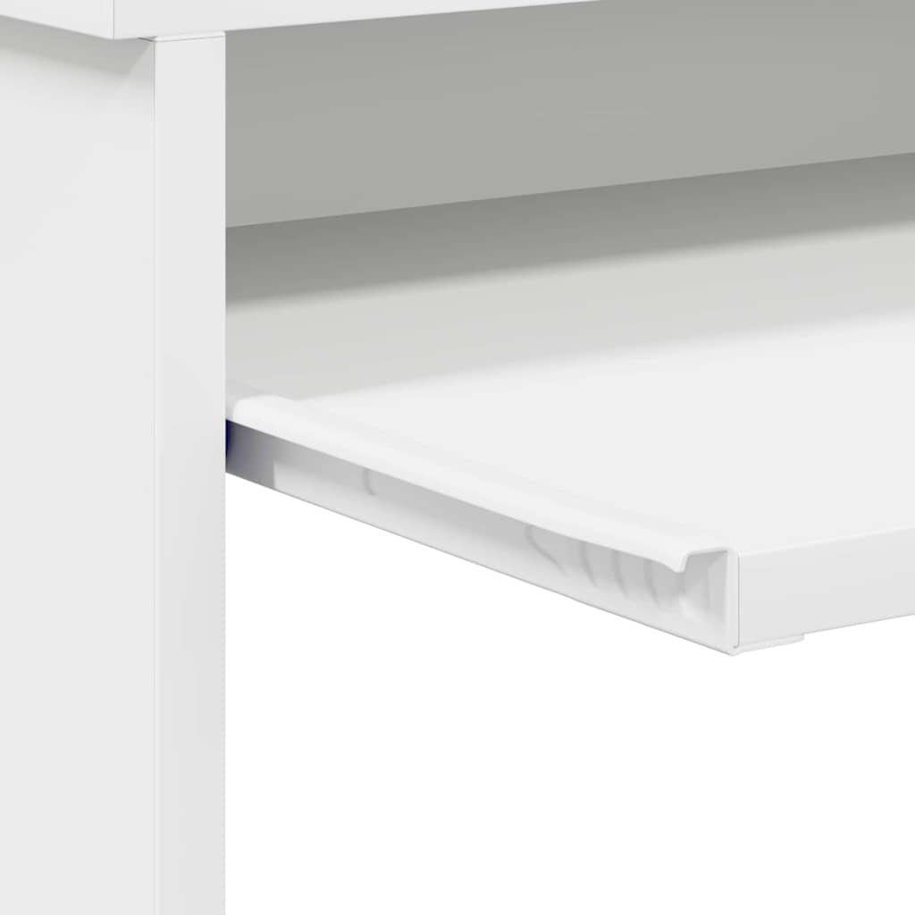 Schreibtisch mit Regal Weiß 120,5 x 44 x 88,5 cm Holzwerkstoff