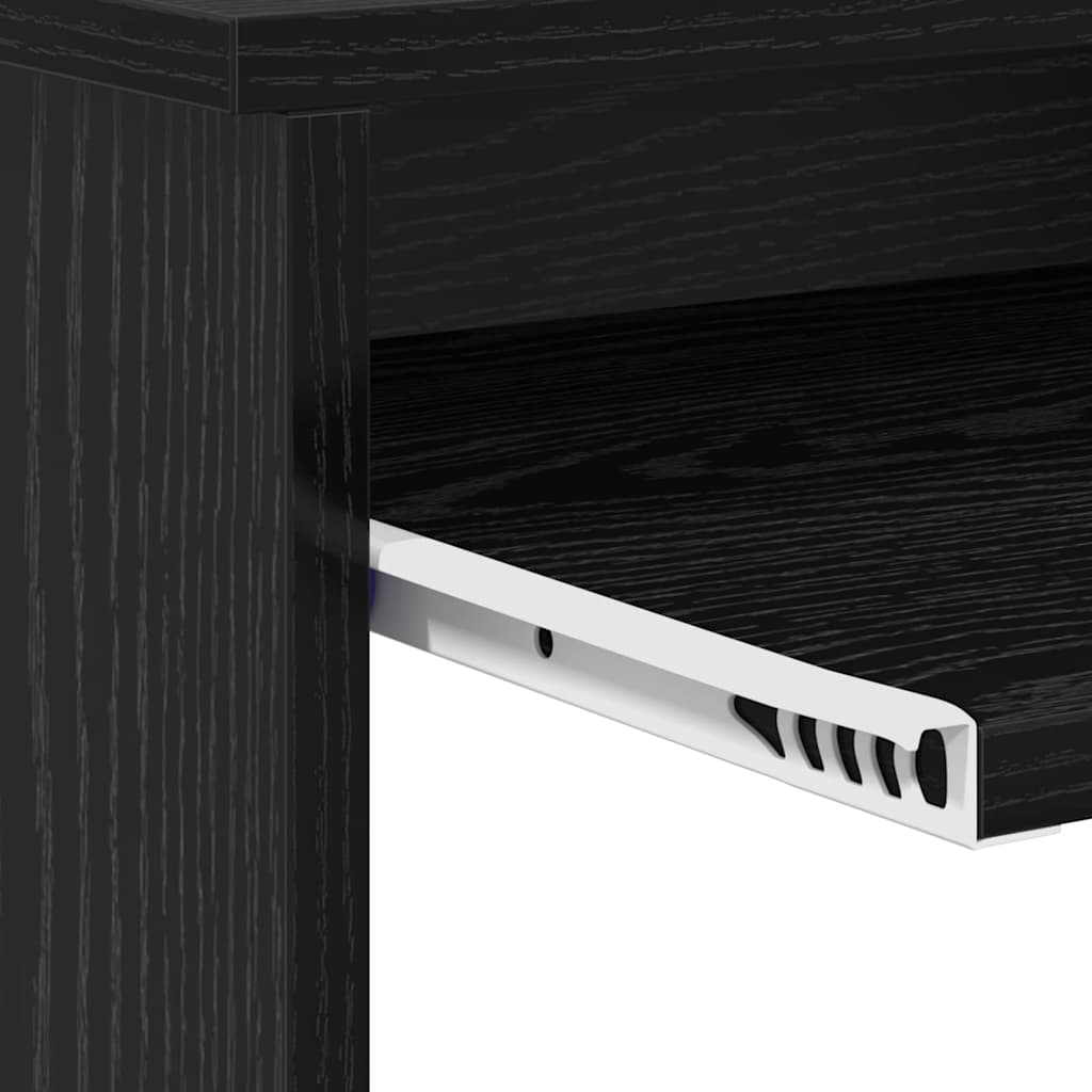Schreibtisch Schwarz Eichen-Optik 120,5 x 44 x 88,5 cm