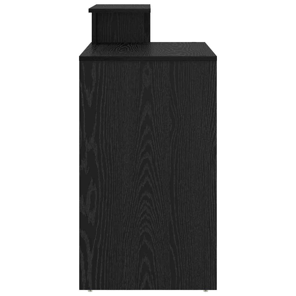 Schreibtisch Schwarz Eichen-Optik 120,5 x 44 x 88,5 cm