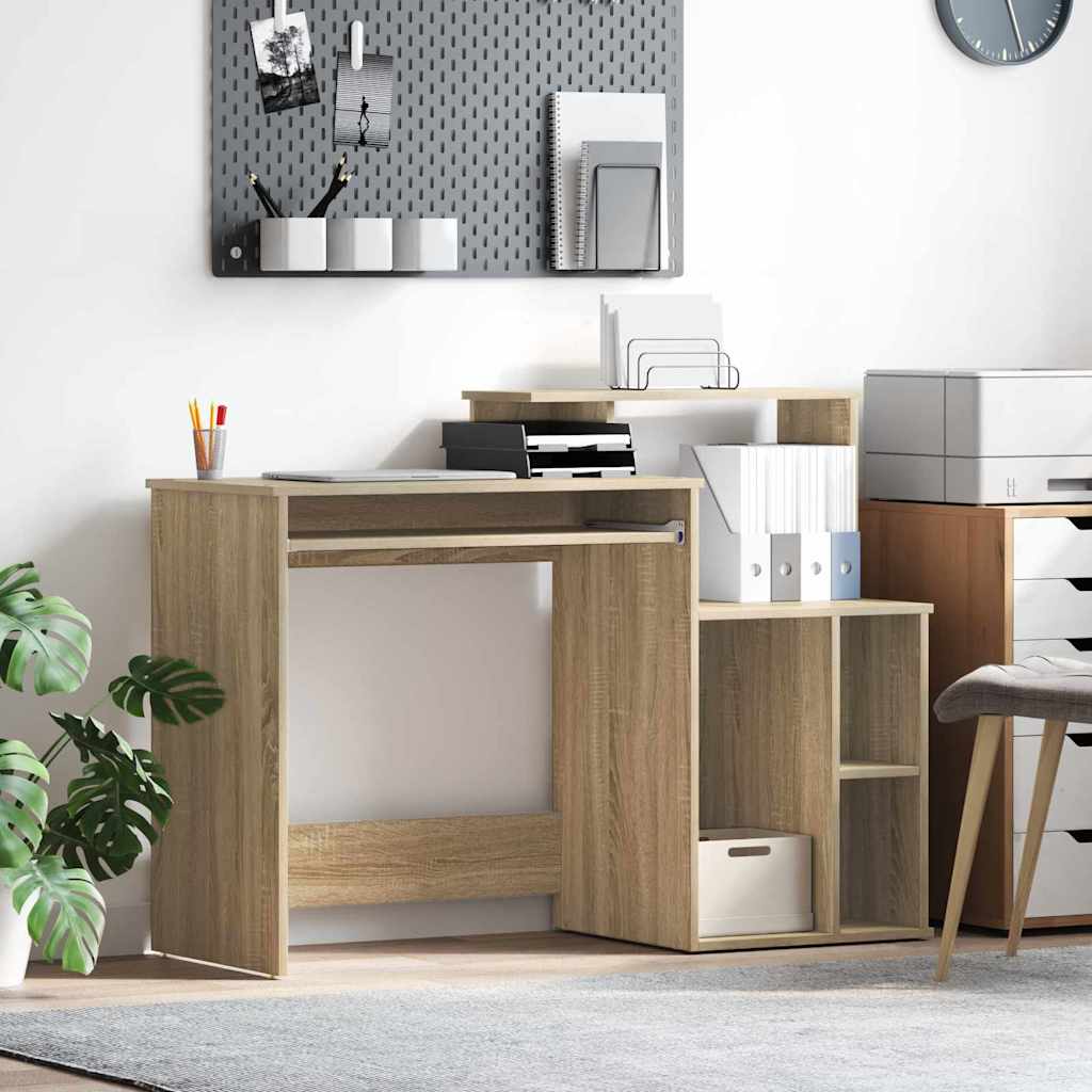 Schreibtisch Sonoma-Eiche 120,5 x 44 x 88,5 cm Holzwerkstoff