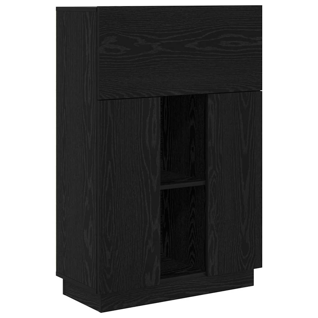 Schreibtisch Schwarz Eichen-Optik 71.5 x 31.5 x 106.5 cm