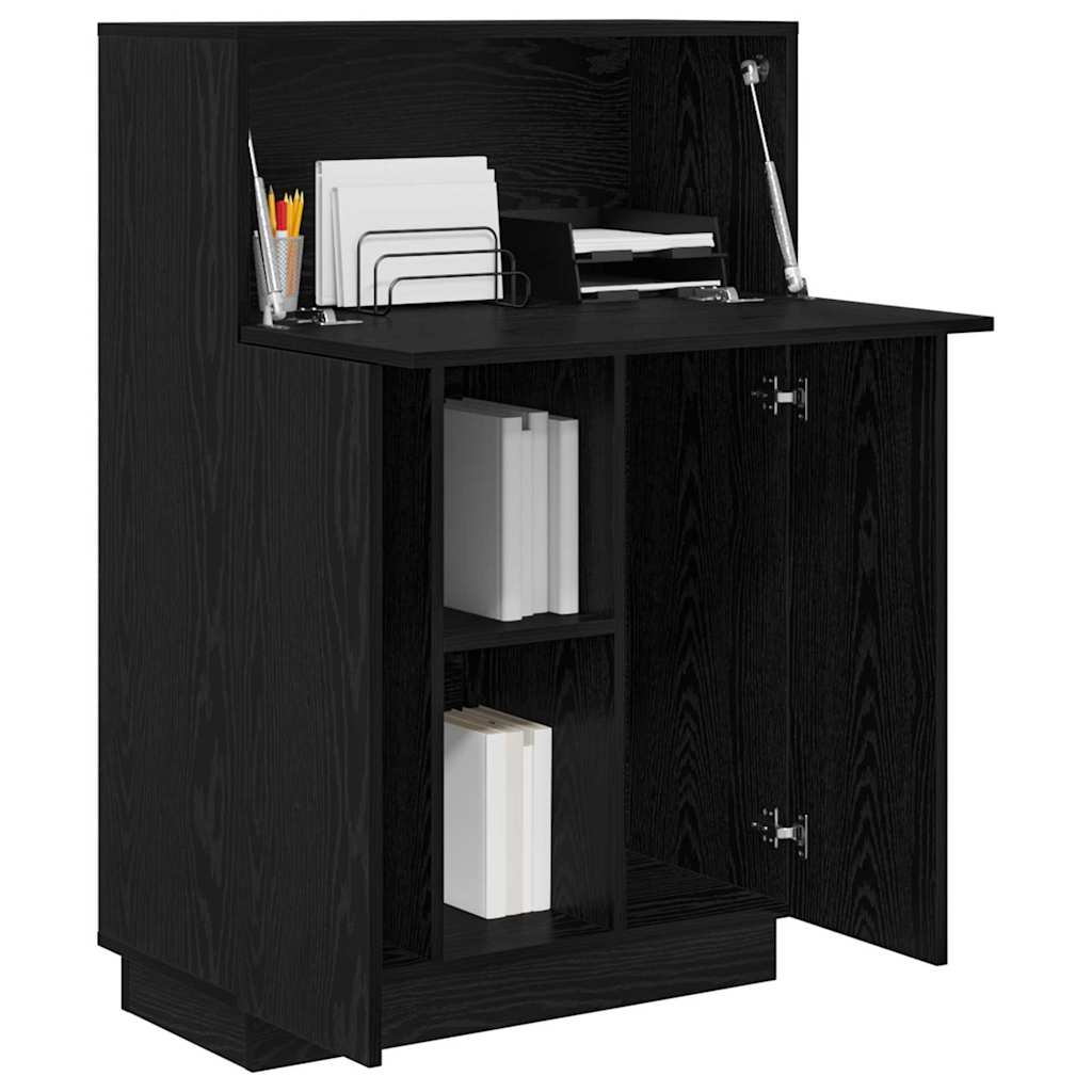 Schreibtisch Schwarz Eichen-Optik 71.5 x 31.5 x 106.5 cm
