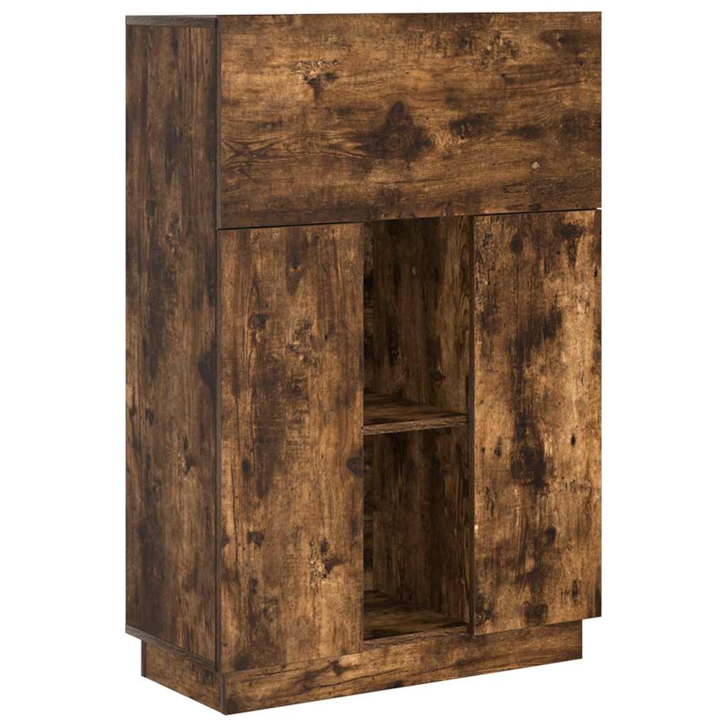 Schreibtisch mit Regal Geräucherte Eiche 71.5 x 31.5 x 106.5 cm