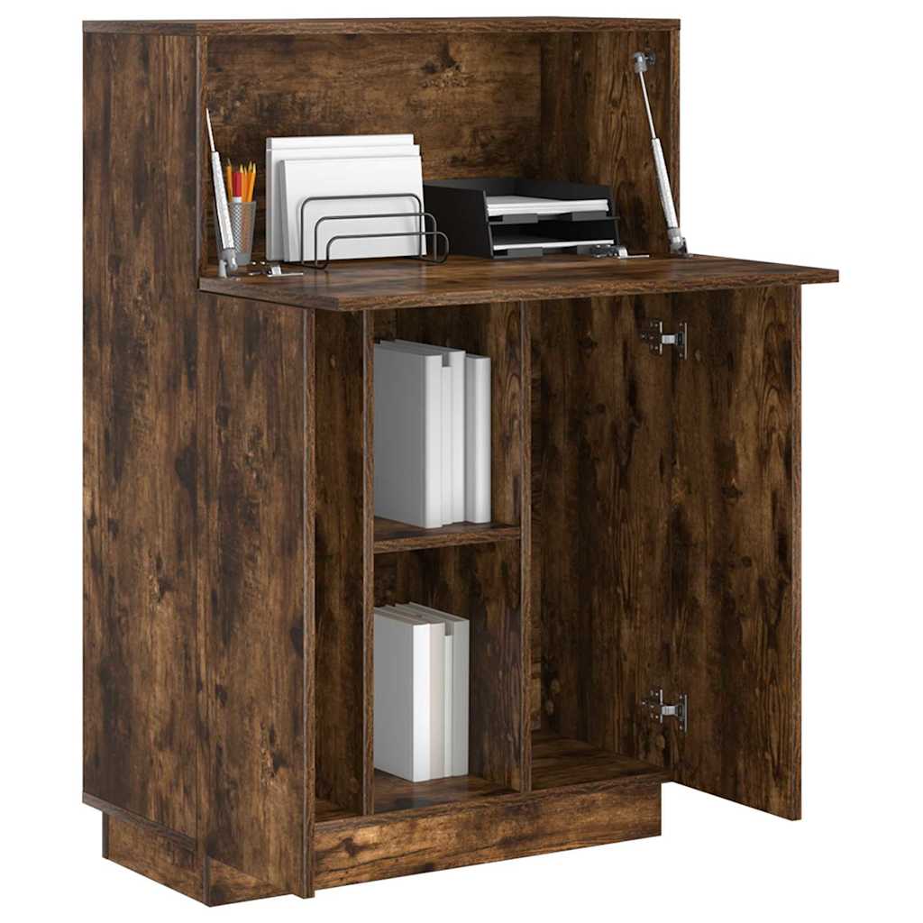 Schreibtisch mit Regal Geräucherte Eiche 71.5 x 31.5 x 106.5 cm