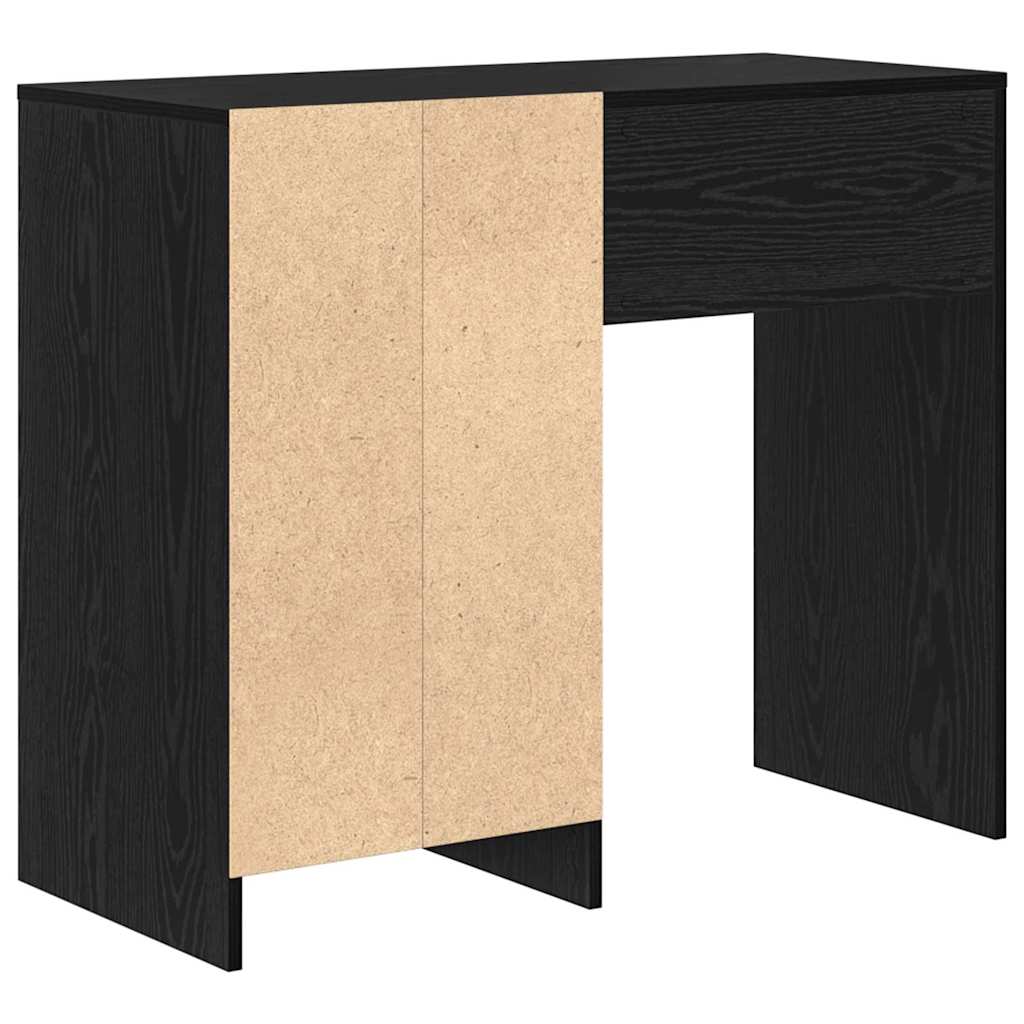 Schreibtisch Schwarz Eichen-Optik 90 x 37,5 x 75 cm