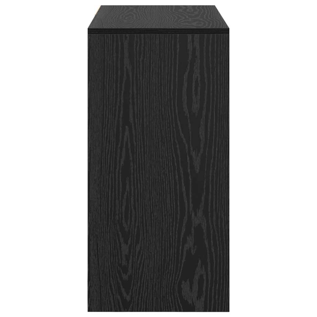 Schreibtisch Schwarz Eichen-Optik 90 x 37,5 x 75 cm