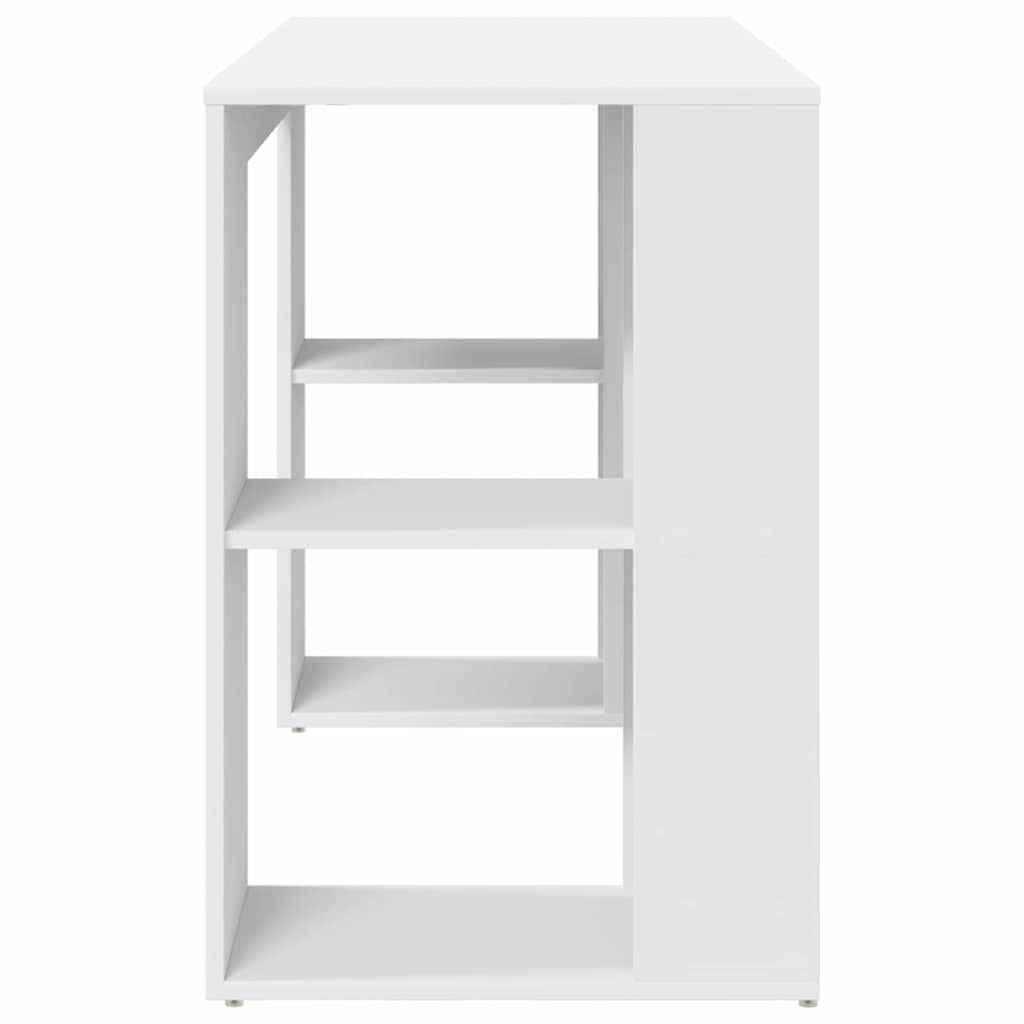 Schreibtisch mit Regal Weiß 130 x 50,5 x 75 cm Holzwerkstoff
