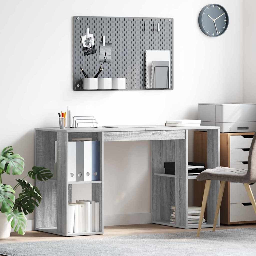 Schreibtisch Graues Sonoma 130 x 50,5 x 75 cm Holzwerkstoff
