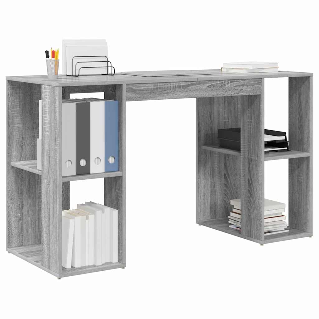 Schreibtisch Graues Sonoma 130 x 50,5 x 75 cm Holzwerkstoff