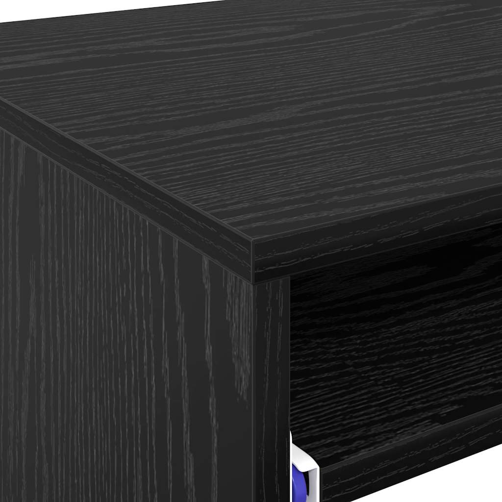 Schreibtisch Schwarz Eichen-Optik 77,5 x 43 x 79 cm