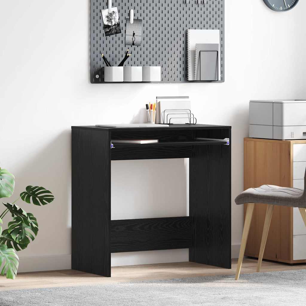 Schreibtisch Schwarz Eichen-Optik 77,5 x 43 x 79 cm