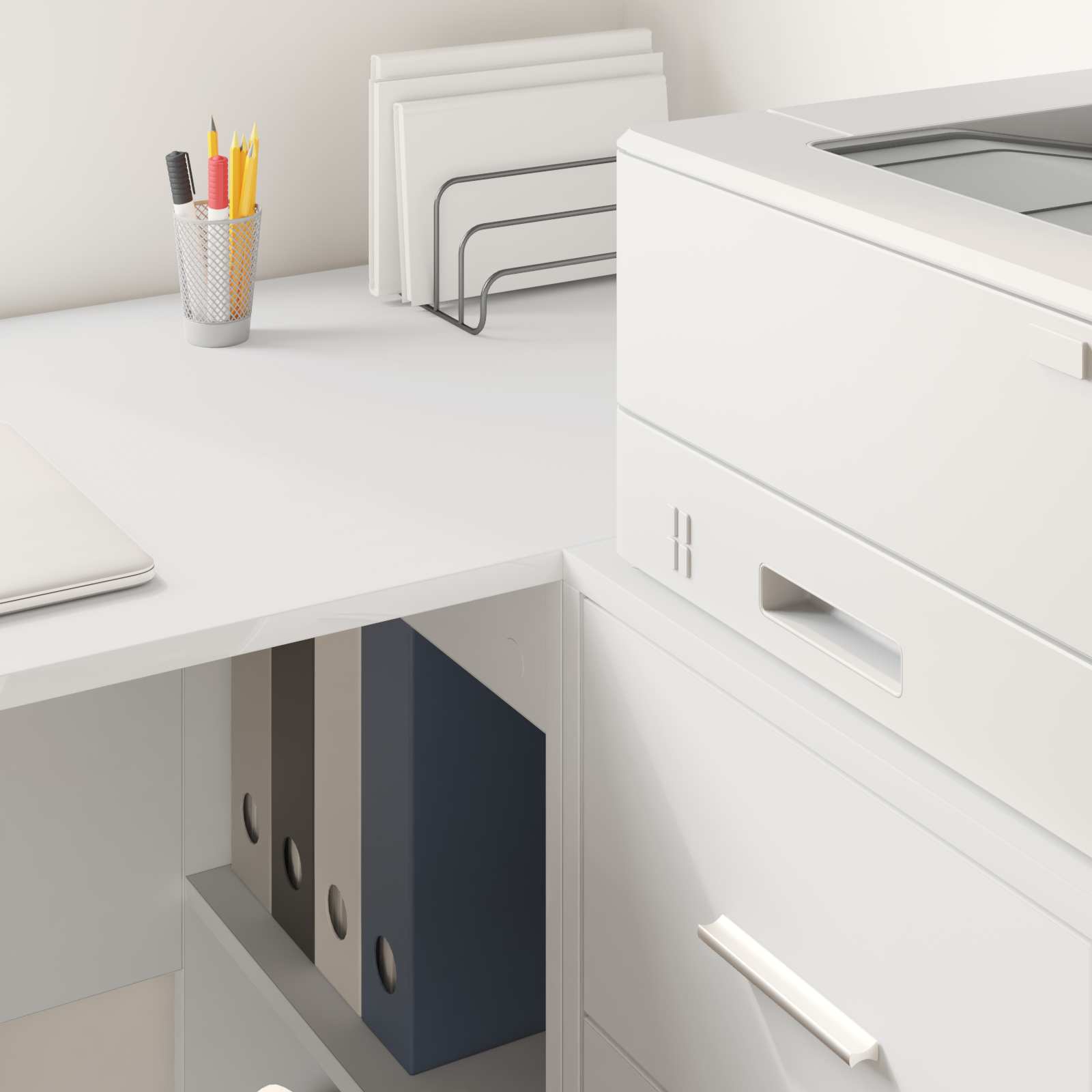 Sideboard mit Schubladen Weiß 38 x 34 x 75 cm