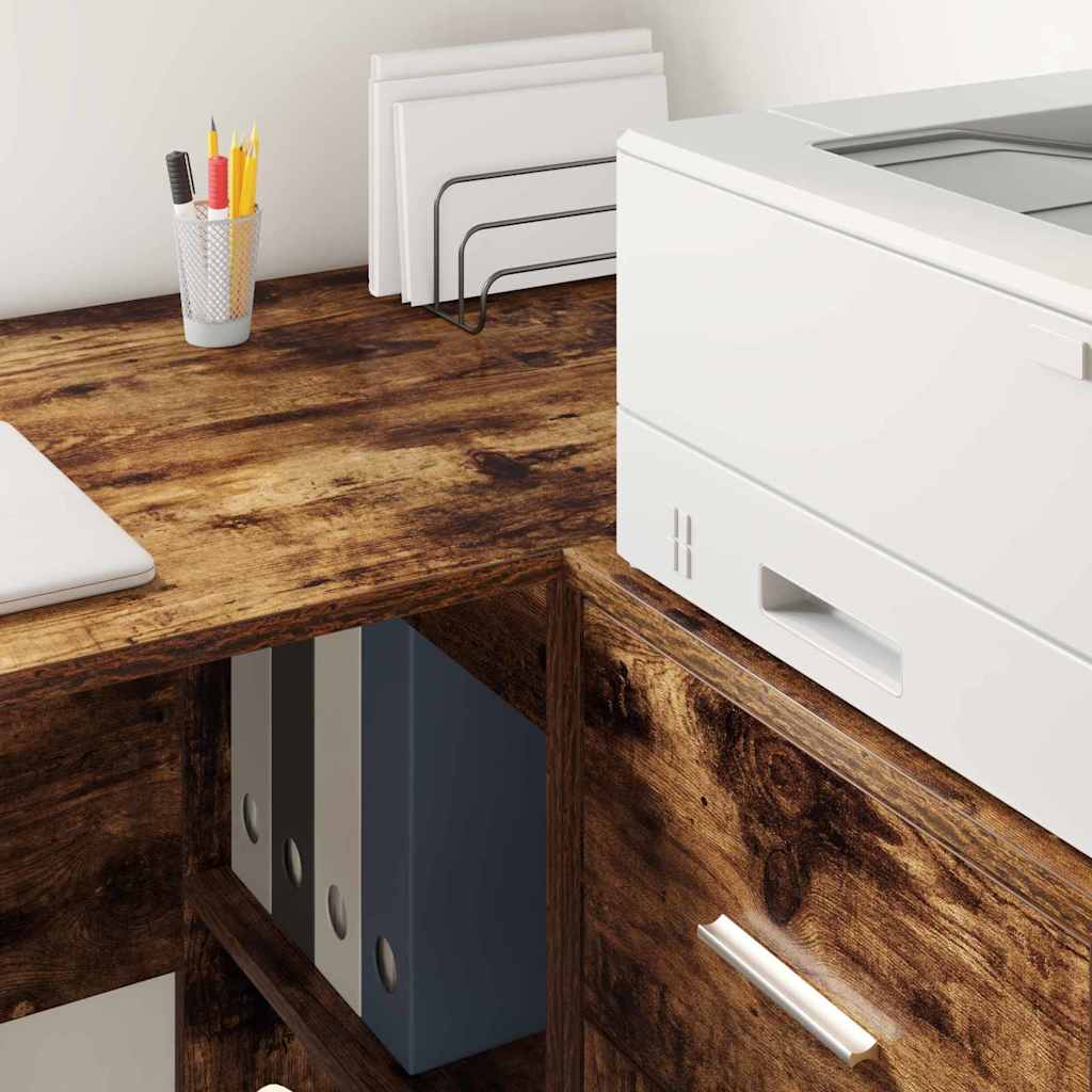 Sideboard mit Schubladen Geräucherte Eiche 38 x 34 x 75 cm