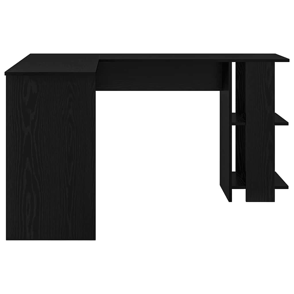 Eck-Schreibtisch Schwarz Eichen-Optik 140 x 113,5 x 75 cm