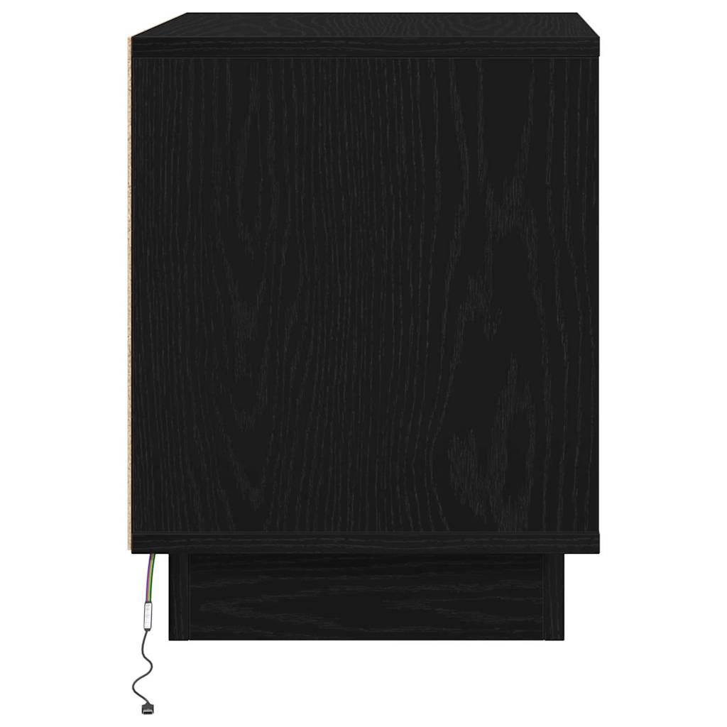 Nachttisch Schwarz 44 x 34,5 x 45 cm Holzwerkstoff