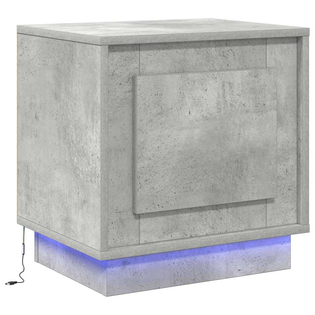 Nachttisch 2 pcs Beton Grau 44 x 34,5 x 45 cm Holzwerkstoff