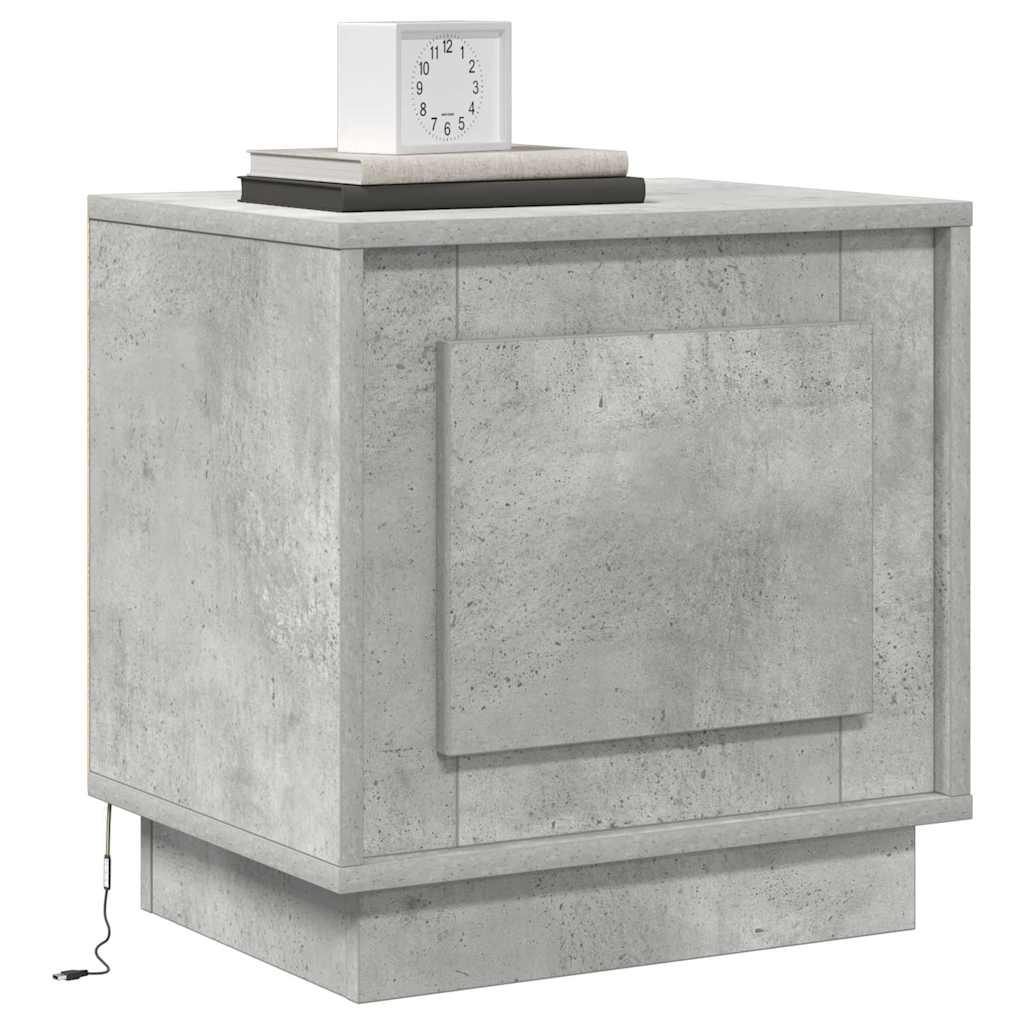 Nachttisch 2 pcs Beton Grau 44 x 34,5 x 45 cm Holzwerkstoff