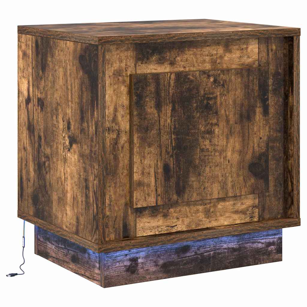 Nachttisch 2 pcs Geräucherte Eiche 44 x 34,5 x 45 cm