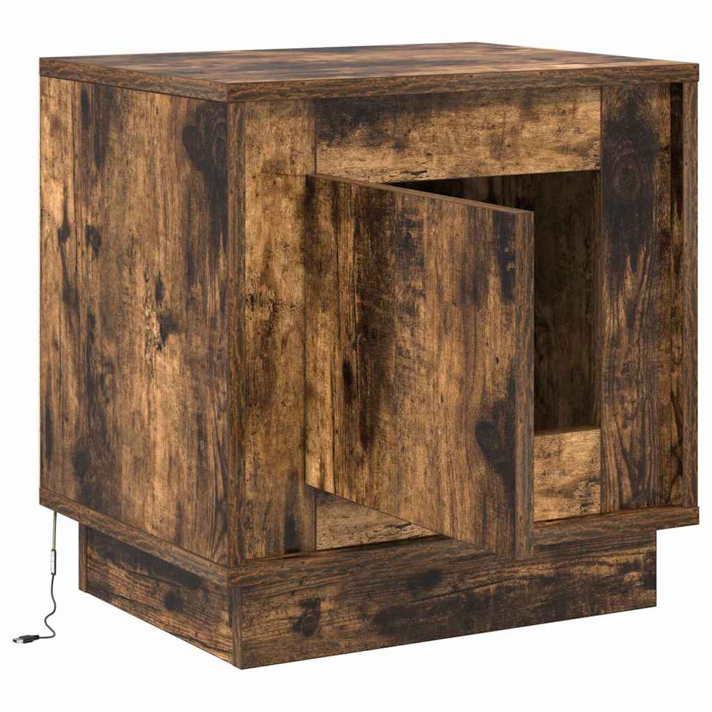 Nachttisch 2 pcs Geräucherte Eiche 44 x 34,5 x 45 cm
