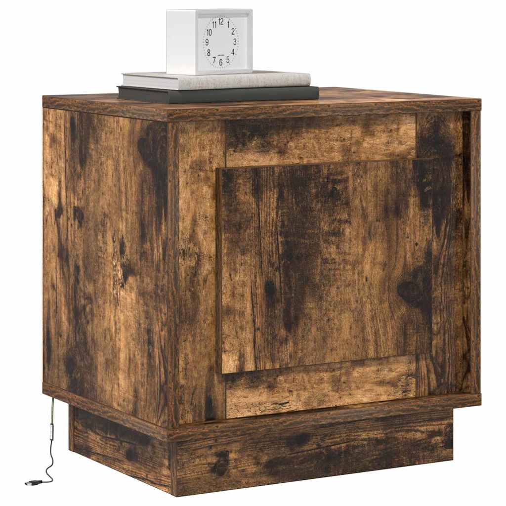 Nachttisch 2 pcs Geräucherte Eiche 44 x 34,5 x 45 cm