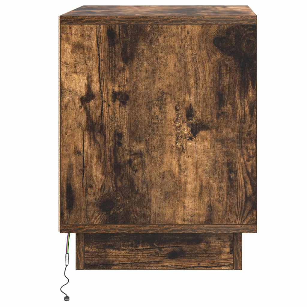 Nachttisch 2 pcs Geräucherte Eiche 44 x 34,5 x 45 cm