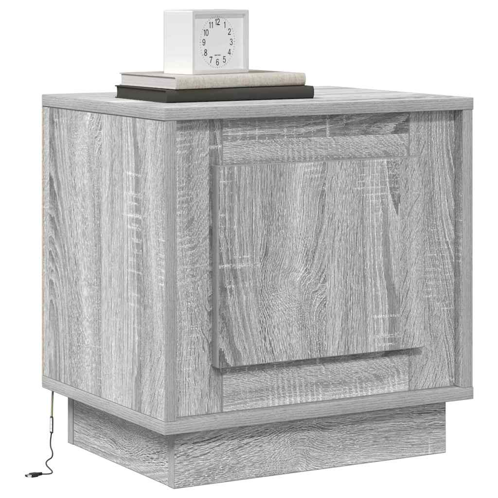 Nachttisch Grau 44 x 34,5 x 45 cm Holzwerkstoff