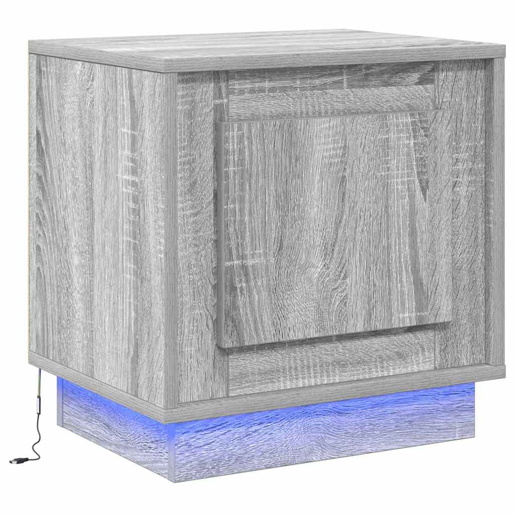 Nachttisch 2 pcs Grau 44 x 34,5 x 45 cm Holzwerkstoff