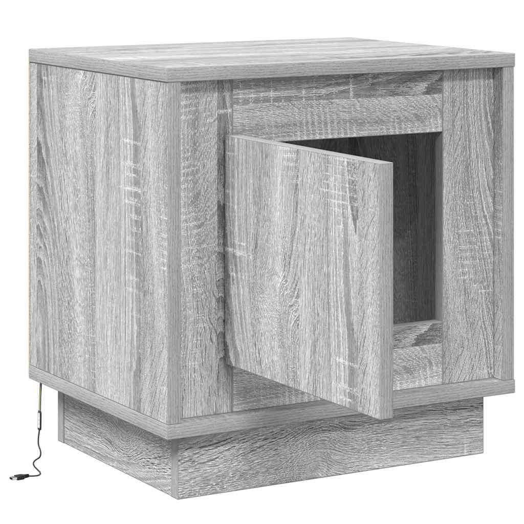 Nachttisch 2 pcs Grau 44 x 34,5 x 45 cm Holzwerkstoff