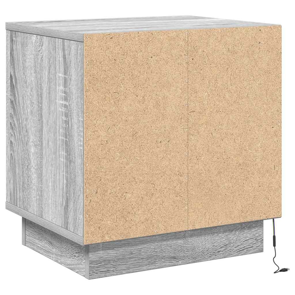 Nachttisch 2 pcs Grau 44 x 34,5 x 45 cm Holzwerkstoff