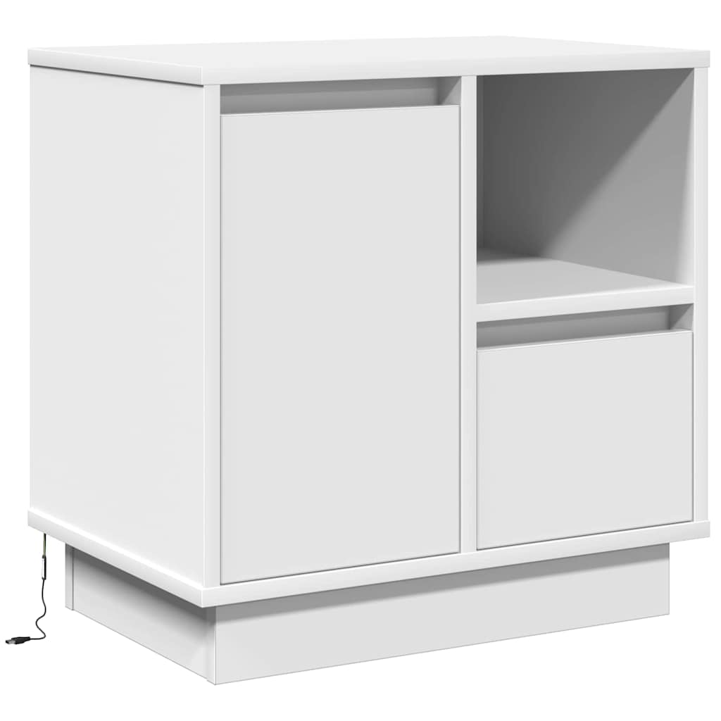 Nachttisch 2 pcs Weiß 50 x 34,5 x 50 cm Holzwerkstoff