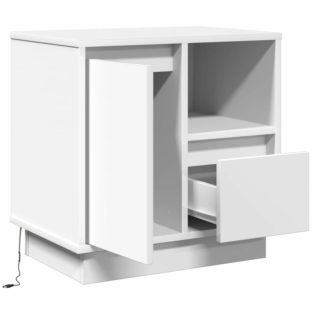 Nachttisch 2 pcs Weiß 50 x 34,5 x 50 cm Holzwerkstoff