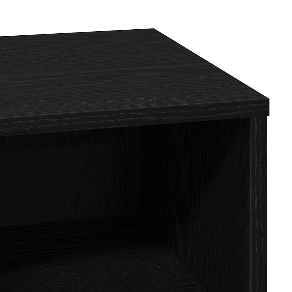 Nachttisch Schwarz Eichen-Optik 50 x 34,5 x 50 cm Holzwerkstoff