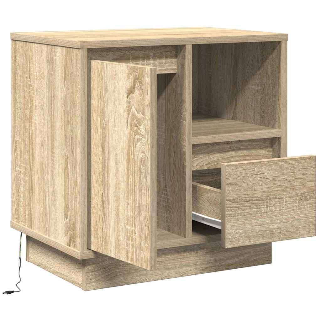 Nachttisch 2 pcs Sonoma-Eiche 50 x 34,5 x 50 cm Holzwerkstoff