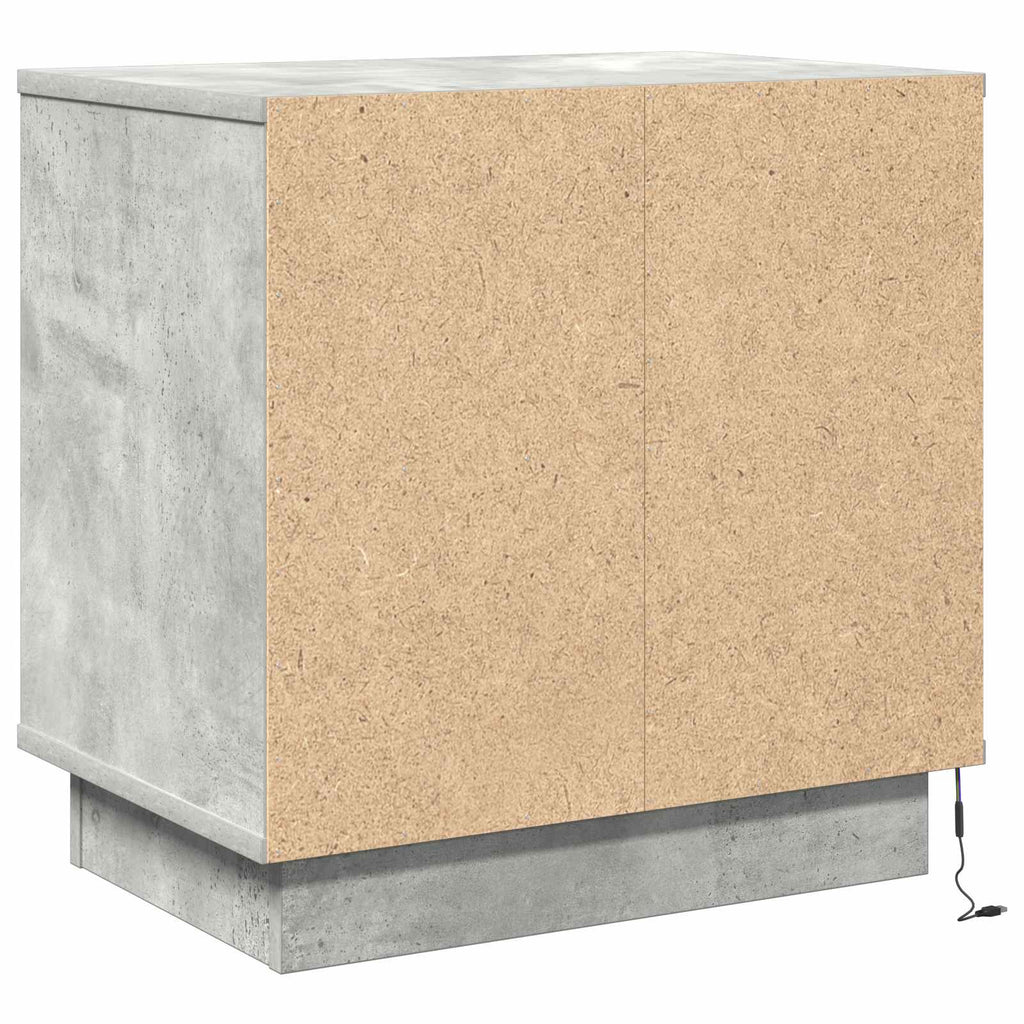 Nachttisch 2 pcs Beton Grau 50 x 34,5 x 50 cm Holzwerkstoff
