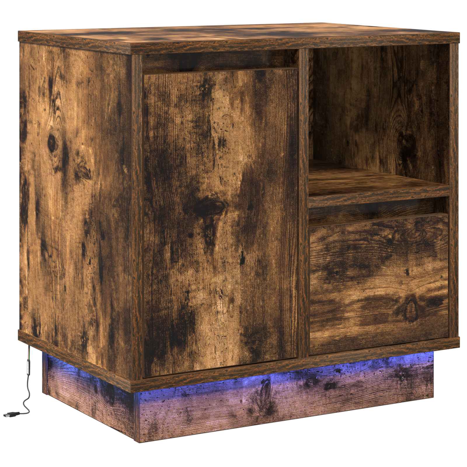 Nachttisch Geräucherte Eiche 50 x 34,5 x 50 cm Holzwerkstoff