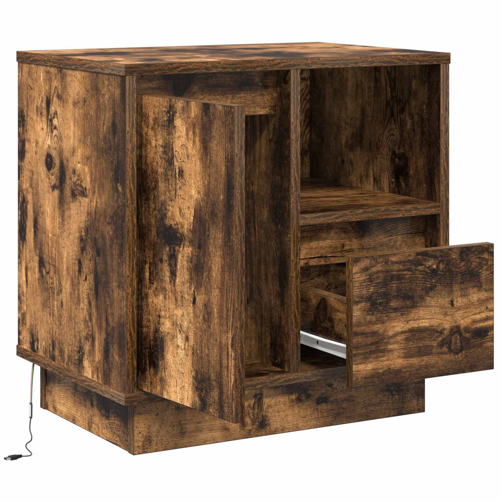 Nachttisch Geräucherte Eiche 50 x 34,5 x 50 cm Holzwerkstoff