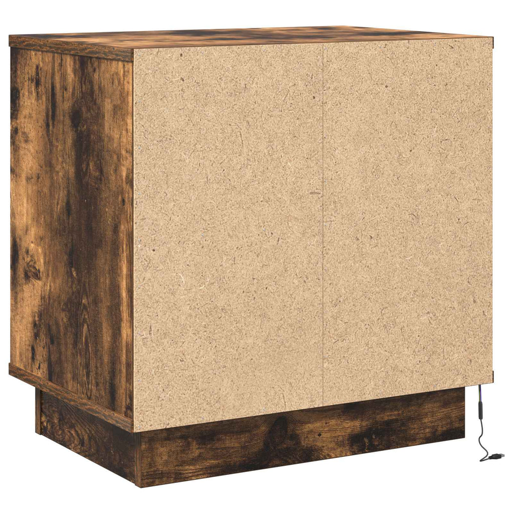 Nachttisch 2 pcs Geräucherte Eiche 50 x 34,5 x 50 cm
