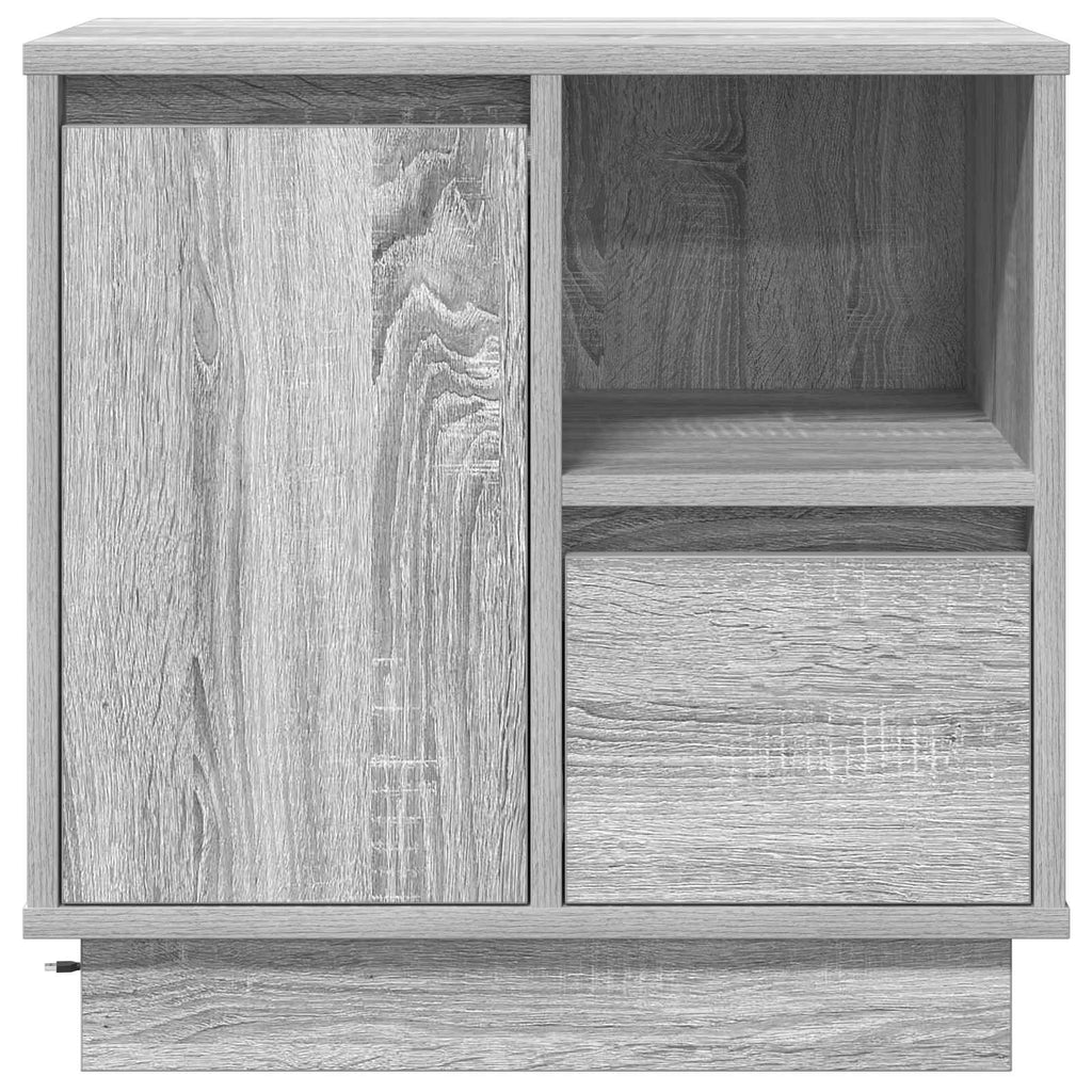 Nachttisch mit Schubladen Grau 50 x 34,5 x 50 cm Holzwerkstoff