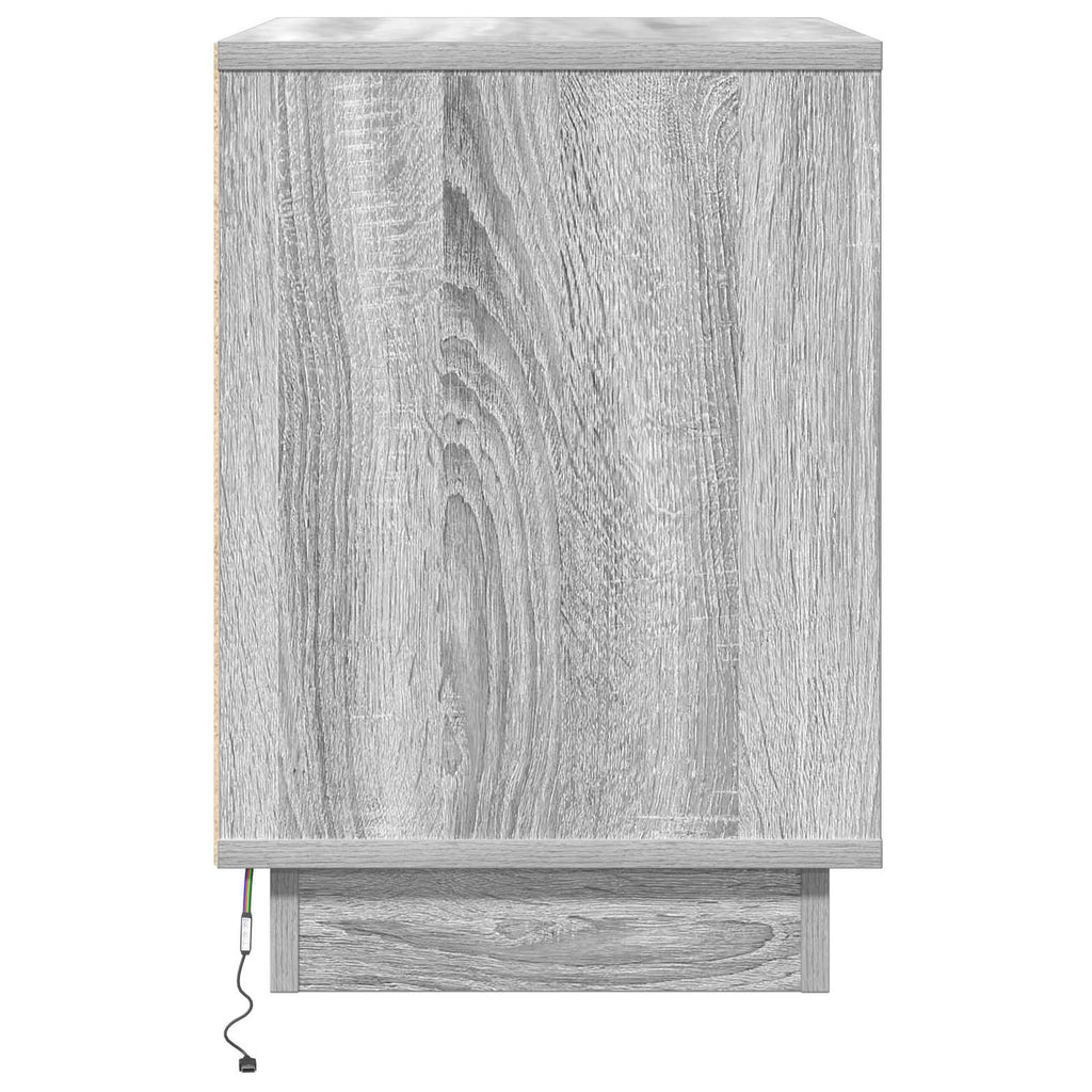 Nachttisch 2 pcs Grau 50 x 34,5 x 50 cm Holzwerkstoff