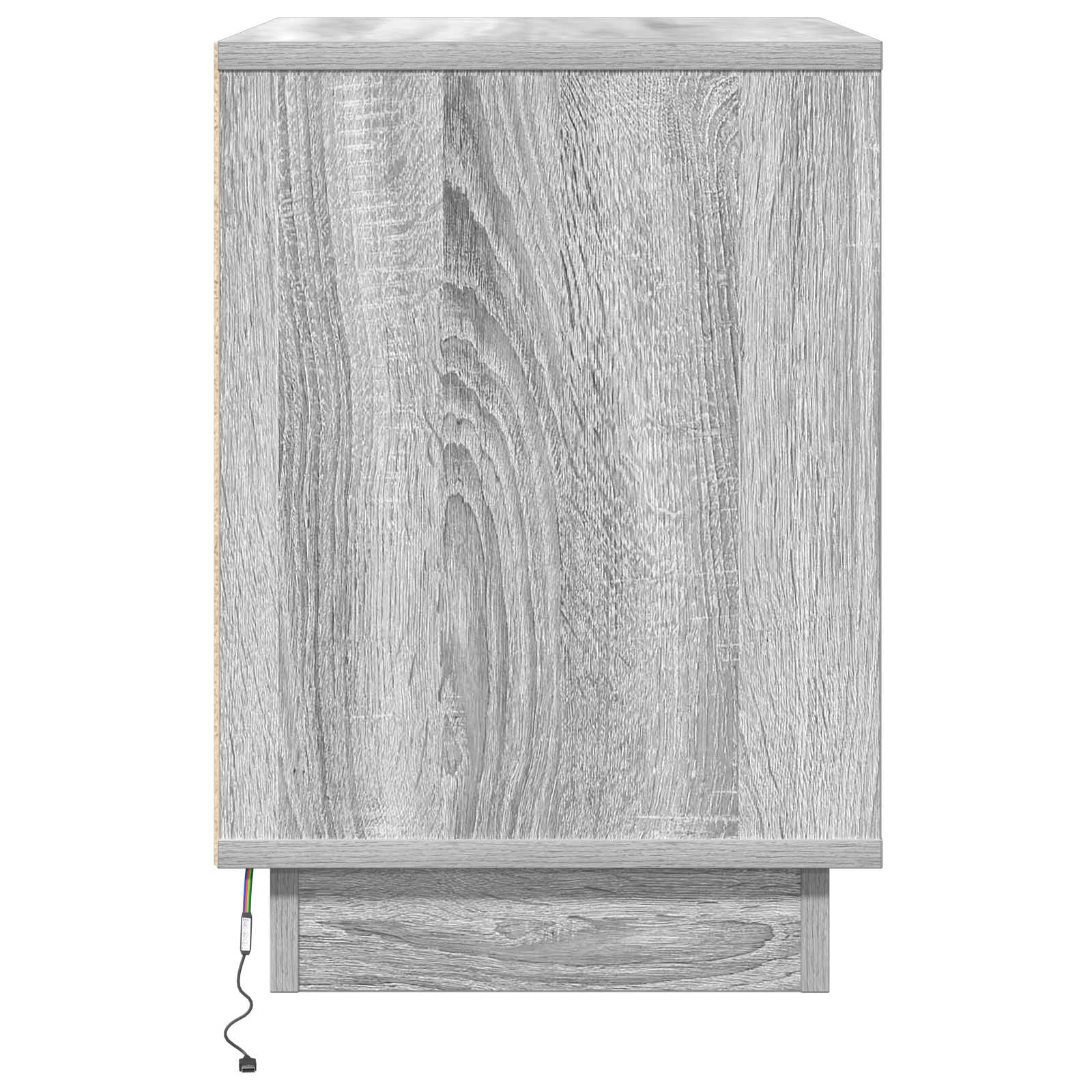 Nachttisch 2 pcs Grau 50 x 34,5 x 50 cm Holzwerkstoff
