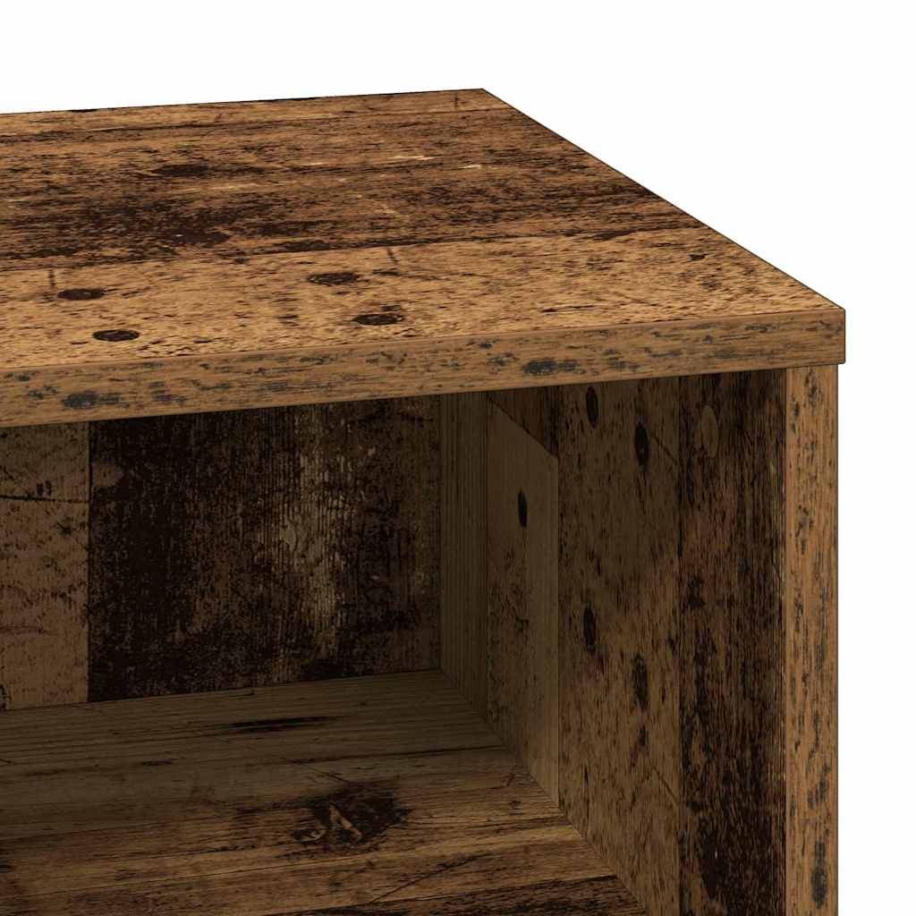 Nachttisch mit LED Altholz 50 x 34,5 x 50 cm Holzwerkstoff