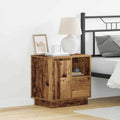 Nachttisch mit LED Altholz 50 x 34,5 x 50 cm Holzwerkstoff