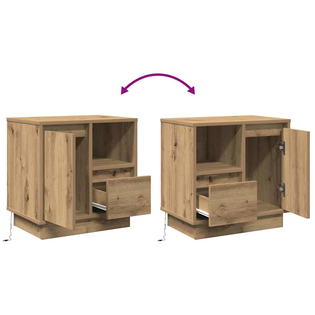 Nachttisch Artisan-Eiche 50 x 34,5 x 50 cm Holzwerkstoff