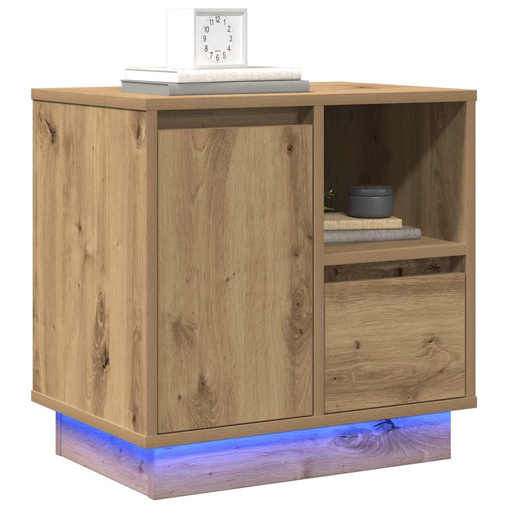 Nachttisch 2 pcs Artisan-Eiche 50 x 34,5 x 50 cm Holzwerkstoff
