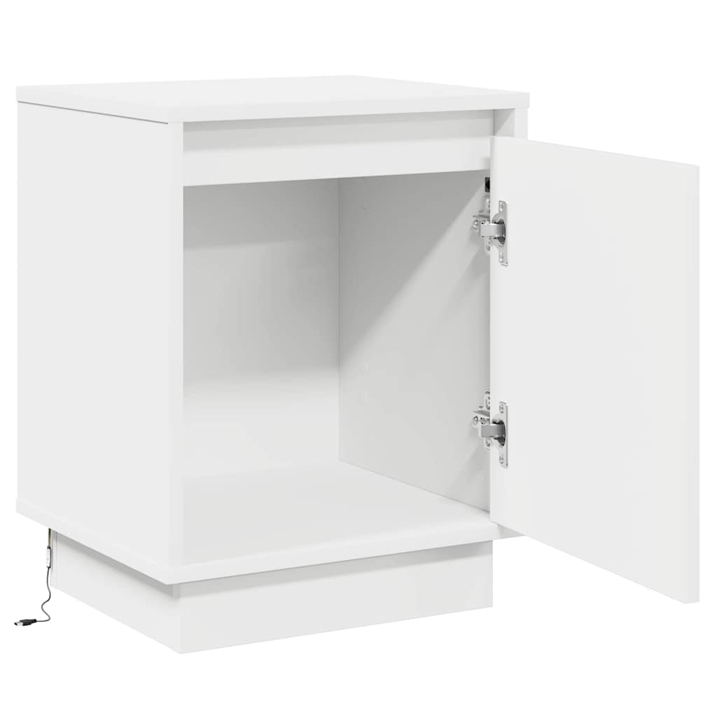 Nachttisch 2 pcs Weiß 39 x 34,5 x 50 cm Holzwerkstoff