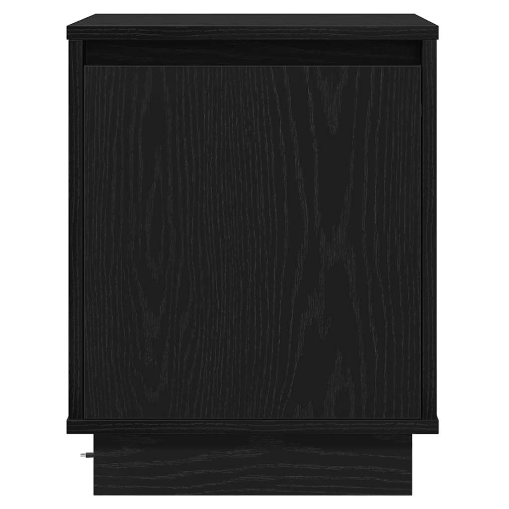 Nachttisch 2 pcs Schwarz Eichen-Optik 39 x 34,5 x 50 cm